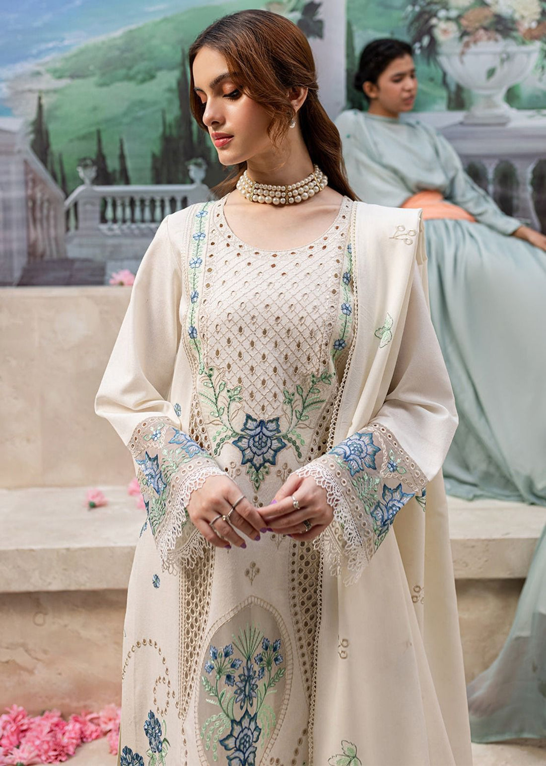 Embroidered lawn unstitch new article 10019