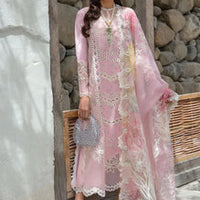 3 Pc Embroidered Lawn Shirt with Embroidered Polly Lawn Dupatta V2600