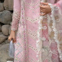 3 Pc Embroidered Lawn Shirt with Embroidered Polly Lawn Dupatta V2600