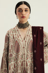 ZARA SHAH JAHAN DHANAK EMBROIDERED UNSTICHED SUIT V58