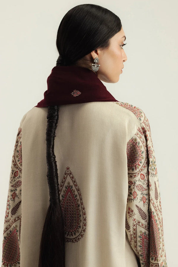 ZARA SHAH JAHAN DHANAK EMBROIDERED UNSTICHED SUIT V58