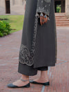 IZEL-3PC DHANAK EMBROIDERED SHIRT WITH WOOL PRINTED SHAWL & TROUSER V736