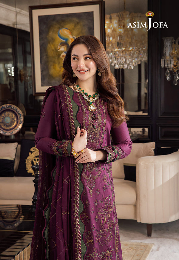 Dhanak 3PC Embroidered With Dhanak Embroidered Dupatta V668