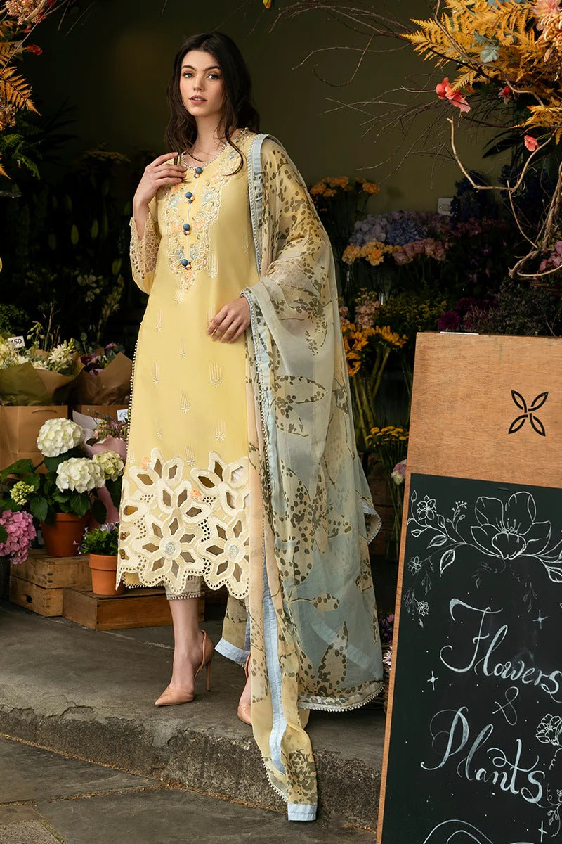 3 Piece Embroidered Lawn Shirt with Printed Dupatta Mq2570