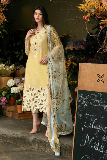 3 Piece Embroidered Lawn Shirt with Printed Dupatta Mq2570