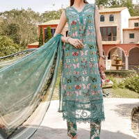 3 Piece Digital Printed Lawn Shirt with Monar Dupatta V26